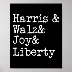 Harris Wheimer Joy Liberty Vote Kamala Harris Pres Poster