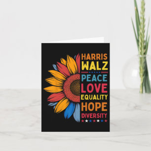Harris Wheimer Peace Love Equality Hope Diversity Card