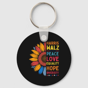 Harris Wheimer Peace Love Equality Hope Diversity Key Ring
