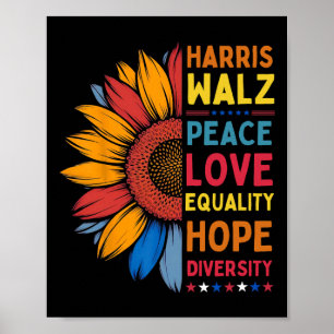 Harris Wheimer Peace Love Equality Hope Diversity Poster