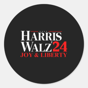 Harris Wheimer Waltz 2024 Harris W Joy Liberty 1 Classic Round Sticker