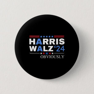 Harris Wheimer Waltz 2024 Harris W Joy Liberty  6 Cm Round Badge