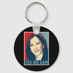 Harris Yes We Kam 2024 Election Political Campaign Key Ring