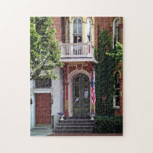 Harrisburg PA - Green and Red Doors Jigsaw Puzzle