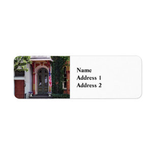 Harrisburg PA - Green and Red Doors Return Address Label