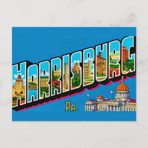Harrisburg PA Retro Postcard