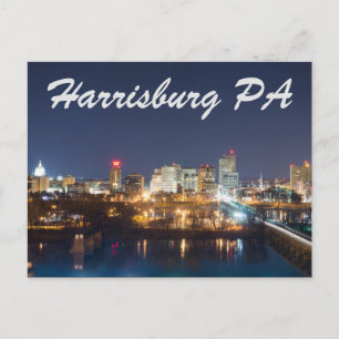 harrisburg pennsylvania skyline postcard