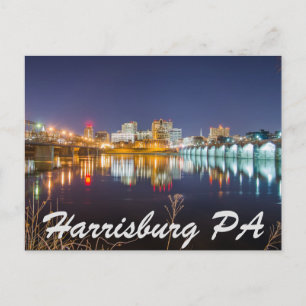 harrisburg pennsylvania skyline postcard