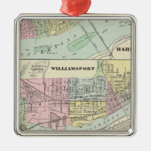 Harrisburg, Williamsport, Erie, Scranton Metal Tree Decoration