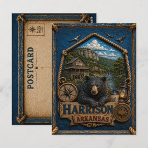 Harrison Arkansas Postcard Vintage Travel