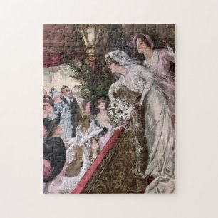 Harrison Fisher: Catch the Bridal Bouquet Jigsaw Puzzle