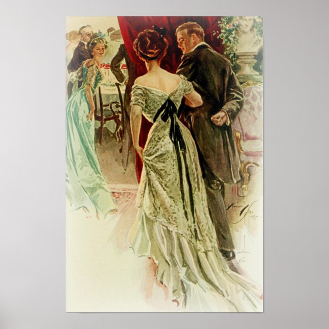 Harrison Fisher Girl When Man Marries To the Ball Poster (Front)