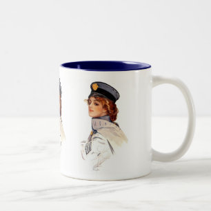 Harrison Fisher: Maid at Arms Two-Tone Coffee Mug