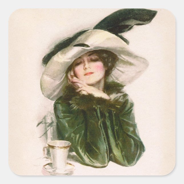 Harrison Fisher's "Contentment" Sticker (Front)