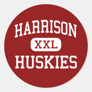 Harrison - Huskies - High - Harrison New York Classic Round Sticker