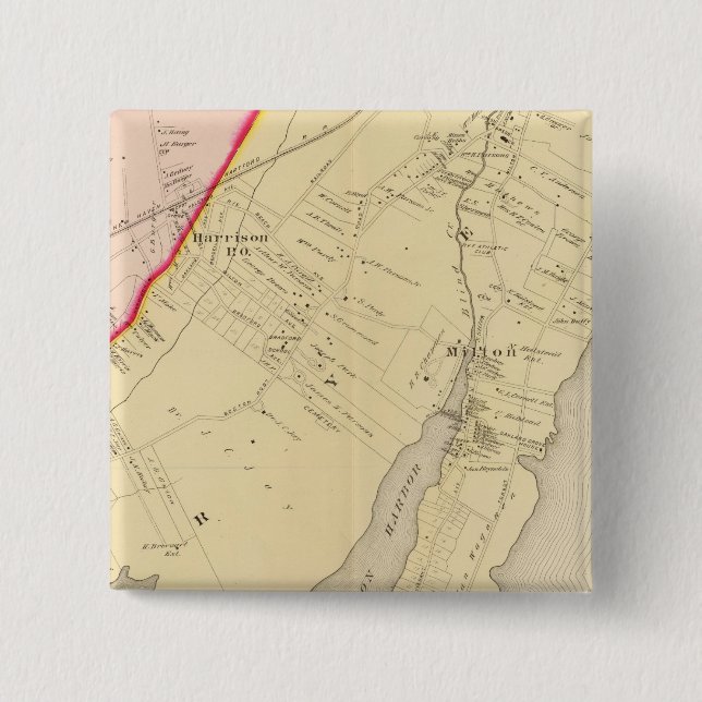 Harrison, Rye, New York 2 15 Cm Square Badge (Front)