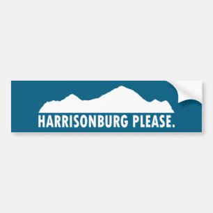 Harrisonburg Virginia Please Bumper Sticker
