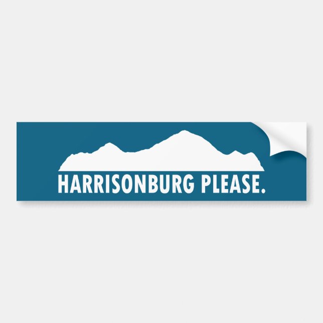 Harrisonburg Virginia Please Bumper Sticker (Front)