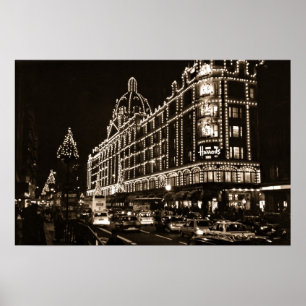HARROD'S at CHRISTMAS - LONDON Poster