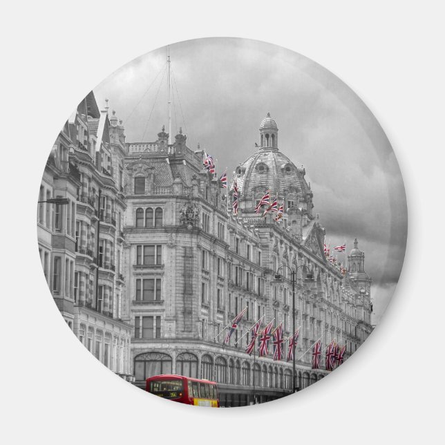 Harrods of Knightsbridge bw hdr Magnet (Front)