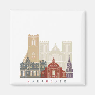 Harrogate skyline poster magnet