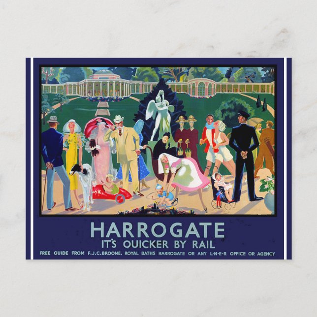 Harrogate Travel Poster Postcard (Front)