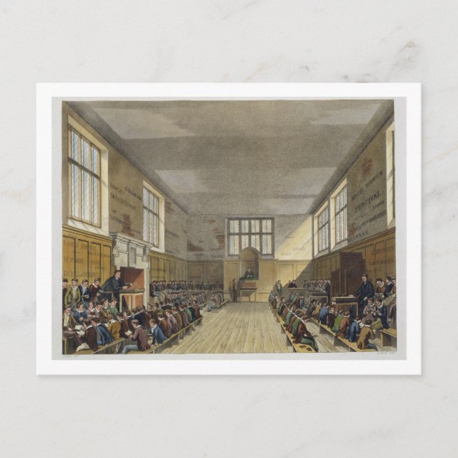 Harrow School Room from 'History of Harrow School' Postcard (Front)