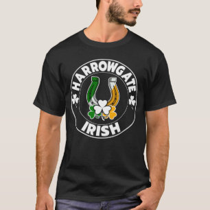 Harrowgate Irish Horseshoe and Shamrocks St Paddys T-Shirt