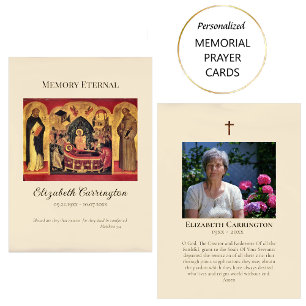 Harrowing of Hades Orthodox Funeral Prayer Card   