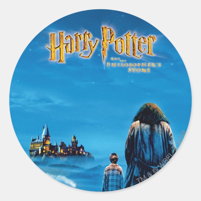 Harry and Hagrid International Movie Poster Classic Round Sticker (Front)