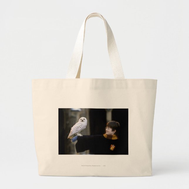 Harry and Hedwig 3 Large Tote Bag (Front)