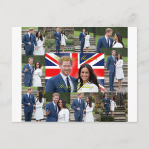 Harry and Meghan Royal Wedding Pro Photo Montage Postcard