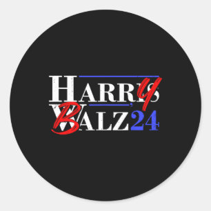 Harry B 2024 Funny Kamala Harris And Tim W 2024  Classic Round Sticker
