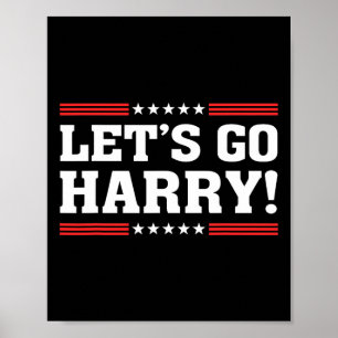 Harry B Funny Harris W Let's Go Harry 2024 Kamala  Poster