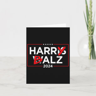 Harry B Kamala Harris And Tim W 2024  Card