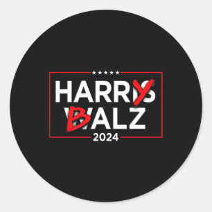 Harry B Kamala Harris And Tim W 2024  Classic Round Sticker