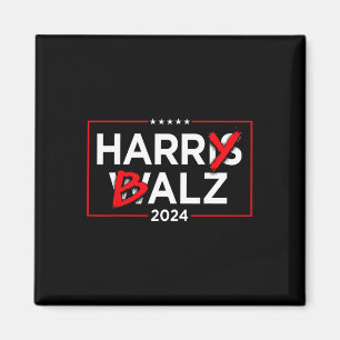 Harry B Kamala Harris And Tim W 2024 Magnet