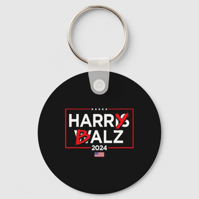 Harry Bheimer Harris 24 Kamala Harris For Presiden Key Ring (Front)
