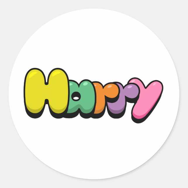 Harry Classic Round Sticker (Front)