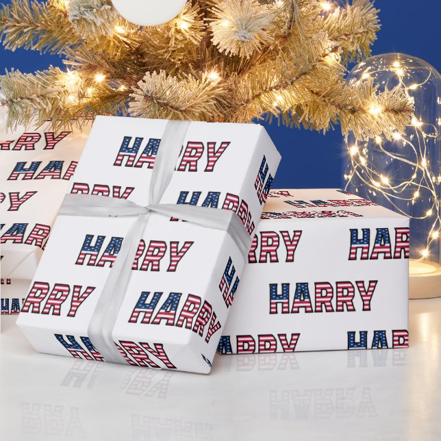 Harry First Name USA US Gift Paper (Holidays)