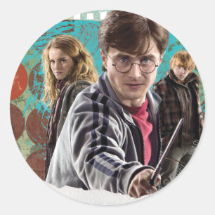 Harry, Hermione, and Ron 1 Classic Round Sticker