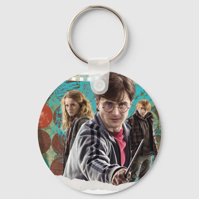 Harry, Hermione, and Ron 1 Key Ring (Front)