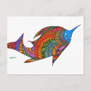 Harry Herringbone Fish Postcard