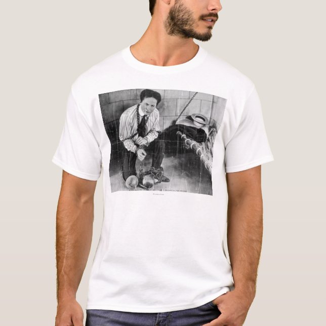 Harry Houdini About to Escape from Prison T-Shirt (Front)
