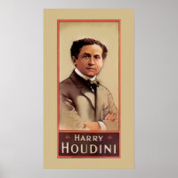 Harry Houdini ~ Illusionist ~ Magician ~ Poster