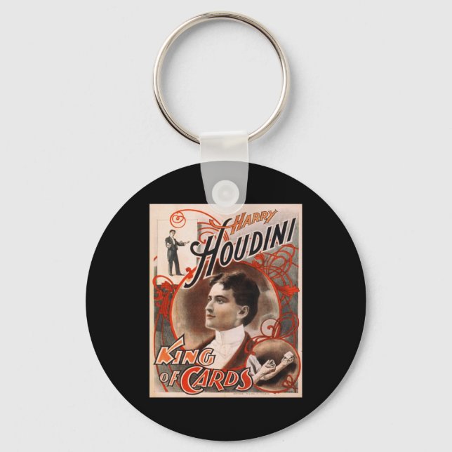 Harry Houdini King Of Cards Key Ring (Front)