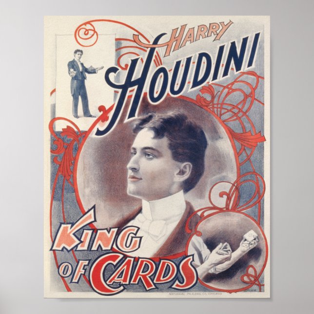 Harry Houdini King of Cards Poster (Front)