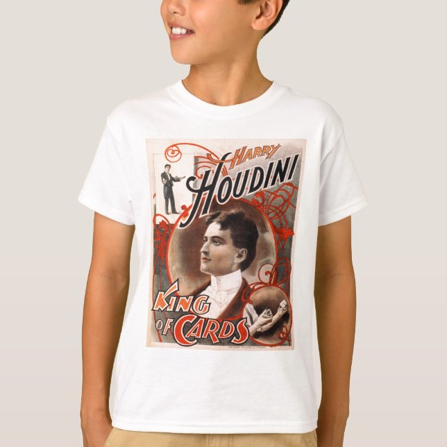 Harry Houdini King Of Cards T-Shirt (Front)