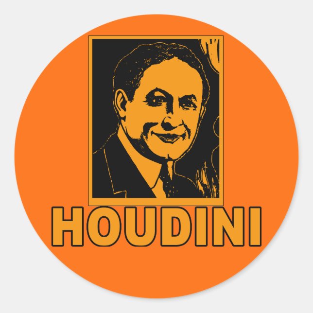 Harry Houdini Poster T shirts, Mugs, Gifts Classic Round Sticker (Front)