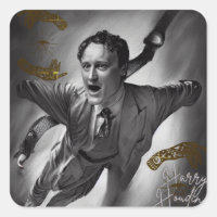 Harry Houdini Stickers Portrait Art Pop Art